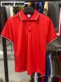 SIMPLE RUSH Men's drifit stripe Polo Shirt Unisex Quality korea fashion t shirt ROYAL BLUE for men women. 