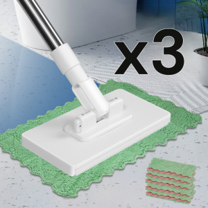 Washing Towel Mop Automatic Cloth Clip Lazy Small Mop Household One Mop Clean Secondary Use Hands-Free Washing Dirty洗脸巾拖把自动夹布