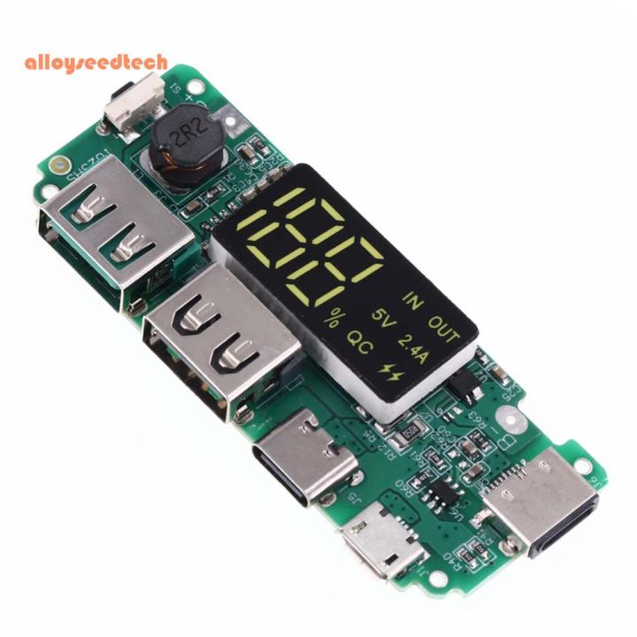 18650 Mini TypeC Power Bank Module with Overcharge LED Display Dual
