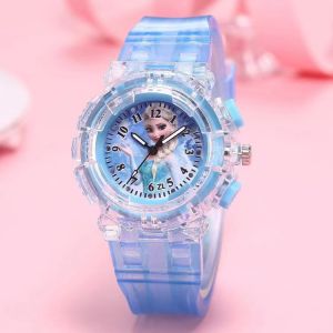 Happily Baby Watches for Kids Girl Fashion Luminescence Princess Watch Colorful Flash Wrist Watch Luminous Watch
