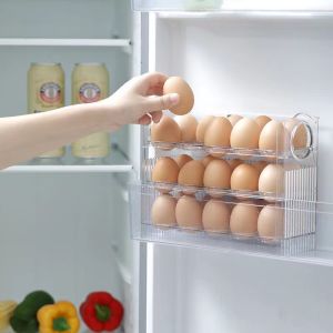 Egg Storage Box Refrigerator Side Door Kitchen Storage And Sorting Artifact Egg Box Egg Holder Fresh-keeping Box Food Grade Box