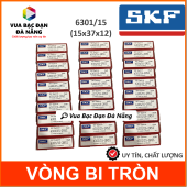 Vòng bi bạc đạn 6301/15  6301-15  15x37x12  15/37/12 dùng chế mâm xe Exciter lỗ 15 lưng 37