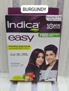 INDICA SHAMPOO HAIR COLOUR DARK BROWN/BURGUNDY/NATURAL BLACK C.PROMO