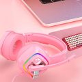 ZIUMIER Z66 Pink Gaming Headset for PS4, PS5, Xbox One, PC, Wired Over-Ear Headphone with Noise Isolation Microphone, LED RGB Light,Surround Sound. 