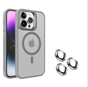 Premium MagSafe Aero Cool Case Pro With Lensa Guard and Kick Stand Ultra Hybrid SAMSUNG S23 Ultra 5G S24 5G S24+ 5G S24U Aerogel Natural Titanium BlackDoff Hitam Series Softcase Soft Case Lens Camera Protector Dove Cover Silikon Silicone Pelindung Kamera