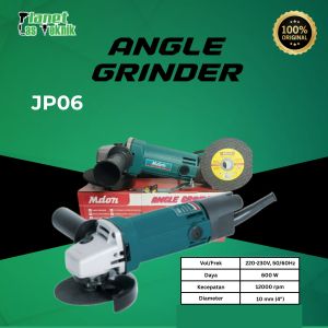MDON JP06 GERINDA FULL TEMBAGA BERKUALITAS BERGARANSI NEW BIG SALE! MESIN GERINDA GRINDA TANGAN RYU/MDON/MAILTANK Mesin Gerinda Tangan 4 Inch MAILTANK Angle Grinder R-950-AG || MATA GERINDA ALAT MULTIFUNGSI ADAPTOR SANDER/AMPLAS MAILTANK Asia Baut Teknik