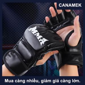 【CANAMEK】 Găng tay đấm bốc Găng tay nửa ngón tay dày găng tay người lớn đấm bao cát chiến đấu Găng tay chiến đấu