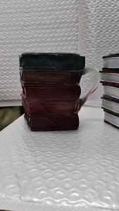 Painted Book Coffee Mug 11oz 3D Novelty Resin Books Stack Colorful Cup Collection Gift