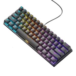 LED cầm tay Backlit corded Bàn phím chơi game cơ 61 phím hot swappable Bàn Phím Cơ nâng cấp cho chơi game