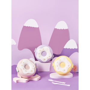 Kotak Makan Anak Lunch Box Bento Eklusif Model Donat Lucu Dengan Tutup Kapasitas 1000ML 6717