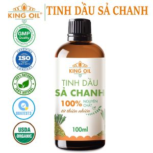 Tinh dầu Sả Chanh 100ml xuất khẩu thị trường Mỹ nguyên chất từ thiên nhiên xông phòng thơm phòng thư giản đuổi muỗi khử khuẩn - KingOil