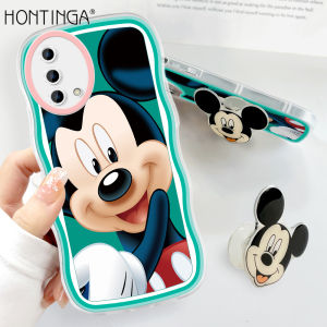 (Free Holder) Hontinga Casing Case For OPPO A77S A76 A74 A71 A7 A83 oppoa76 oppoa7 Case Transparent Clear Cases Minnie Mickey Mouse Soft Silicone Full Shockproof Rubber Cases Back Cover Phone Casing Softcase For Girls