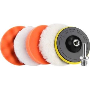 6 Cái/bộ miếng đánh bóng xe hơi Miếng đánh bóng bánh xe 3/4/5 inch miếng đánh bóng bánh xe