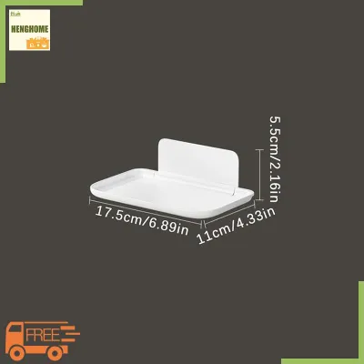 HENGHOME Treo Tường Gấp Kệ Tiết Kiệm Không Gian Có Thể Gập Lại Lưu Trữ Giá Đấm Miễn Phí Điện Thoại Chủ Wifi Router Lưu Trữ Khay Nhà Tổ Chức