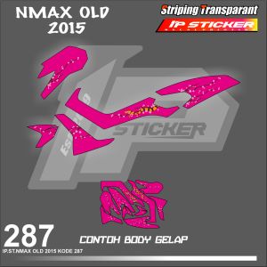 NMAX OLD 2015  (COD) STIKER STRIPING MOTOR YAMAHA NMAX OLD  HOLOGRAM DAN TRANSPARAN