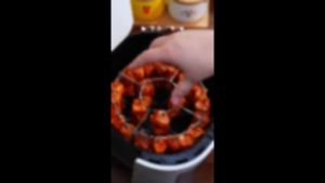 Vertical 25 Stainless Steel Air Fryer Stainless Steel Grill Rack BBQ Home Oven Kitchen Skewer Tray