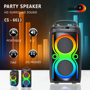 NANATECH CS-6613 Portable Bluetooth Karaoke Speaker TWS Pairing RGB Lights Outdoor Party Speaker with Bag Style Design