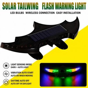 FLYING Solar Energy Car Rear Wing Lamp Colorful Lights Universal Car Ambient Lighting Unique Strong Light Trunk Warning Light Car Exterior Trim
