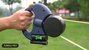 [SG] Double Dog Leash 3m Retractable Dual Dog Leash with Light 2 in1 Dog Walking Leash