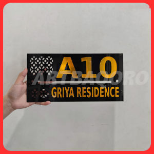 Custom Nomor Rumah 3D Timbul Aesthetic bahan akrilik Premium Berkualitas Minimalis Cutting Laser CNC