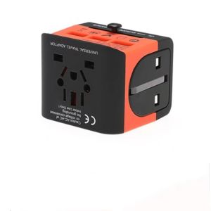 Universal All-in-One Worldwide Travel Adapter | 150+ Countries Converter with Dual USB-C/USB-A & Surge Protection (UK/EU/US/AU/Asia Plugs Fireproof Compact Design)