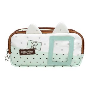 JPTD  Storage Polka Dot Pencil Case Pencil Pouch Large Capacity Y2K Star Stripe Stationery Bag Cosmetic Bag Stationery Korean Style Cat Ears Pen Bag Stationery Holder