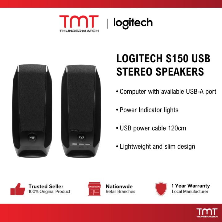 Logitech S150 Usb Stereo Speakers Black Lazada 9028