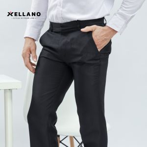 Celana Formal Pria Slim Fit Bahan Kain Hitam Garvin Size 27 - 38 Kantor Jumbo Casual Modern Kerja