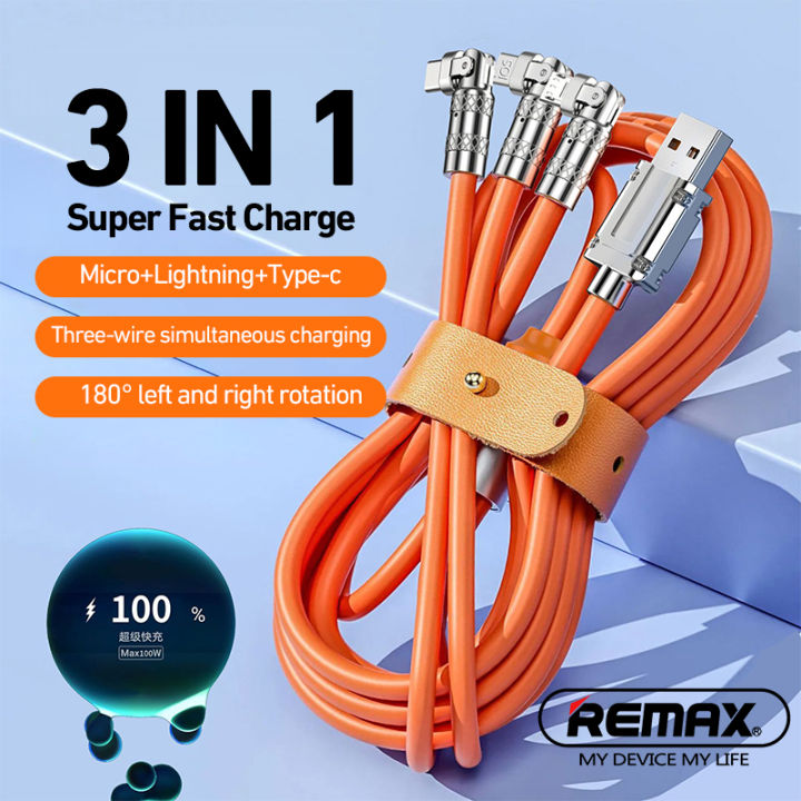 3IN1 Charging Cable 120W Super Fast Charger USB Protecetion Micro Type