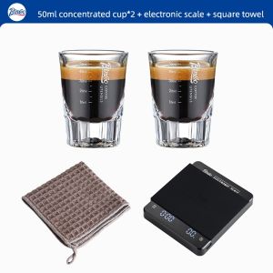 Bincoo Coffee Measuring Cup Glass Espresso Cup Ounce Coffee Cup Shot Cup With Scale Small Milk Cup Milk Jug 50ML