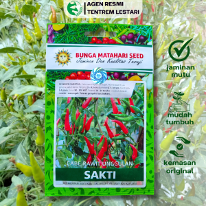 Benih Cabe Rawit SAKTI 500 Seed Cap Bunga Matahari Lebat Unggul Pedas