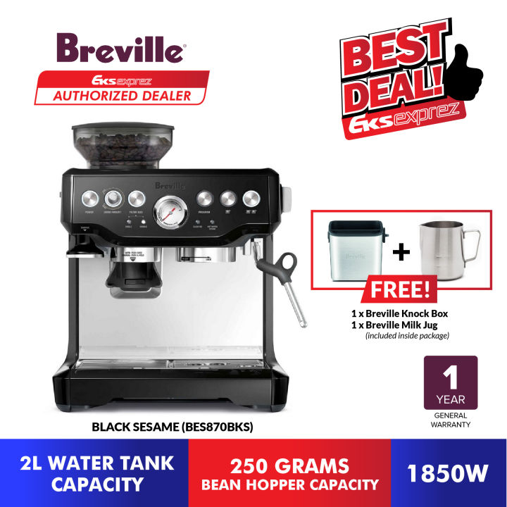 View of [Free Shipping+Gift] Breville BES870 Barista Express Espresso Coffee ...