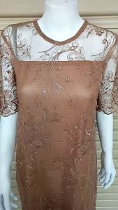 COD-DRESS WANITA TERBARU BAHAN BROKAT CORNELLI GLITER APLIKASI FURING-TUNIK KEBAYA MODERN-TUNIK KEBAYA WANITA TERBARU