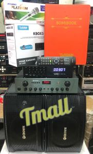 Videoke Set Original Platinum KBOX3 SD karaoke player with Crown BFA-826 speaker amplifier with BT/USB in/FM 2600watts free mic