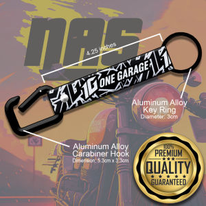 1G One Garage red Keylace KeyChain Key Holder for Motorcycle Rider With Carabiner Hook and Key Ring