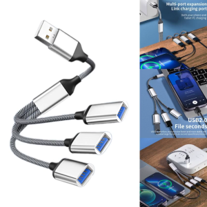USB OTG Splitter Y Cáp USB Nam Để 3 nữ USB 2.0 chuyển đổi đa cổng USB Expander Hub Multiport chia Bộ chuyển đổi