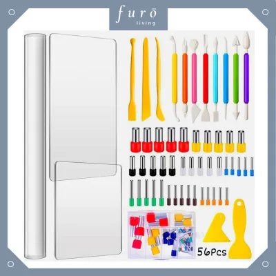 🇸🇬 [New Product Sale] 56 Piece Set of Soft Clay Auxiliary Tools Cut Round Mould DIY Clay Tools