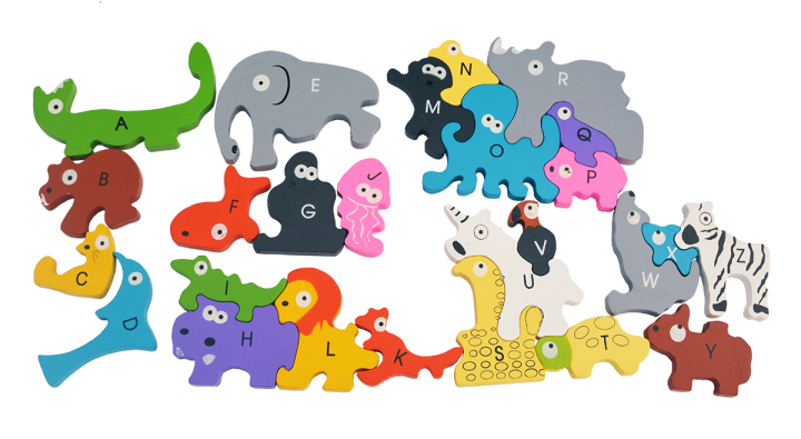 Bộ đồ chơi chữ cái tiếng anh tên các con vật. 