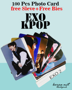 100Pcs PhotoCard Album Foto Korea Exo Nct Blackpink Bts New Jeans Txt Dll