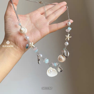 Dây chuyền nữ Eleanor Accessories charm sao biển vỏ sò phụ kiện thời trang vòng cổ đi biển 11787