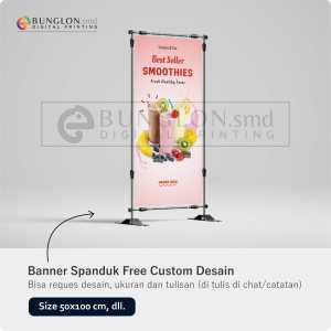 PRINT CETAK SPANDUK BANNER SMOOTHIES CUSTOM DESAIN