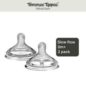 Tommee Tippee Natural Start Slow Flow Teats 0+ months Soft Breast-Like Teat. 2-pack