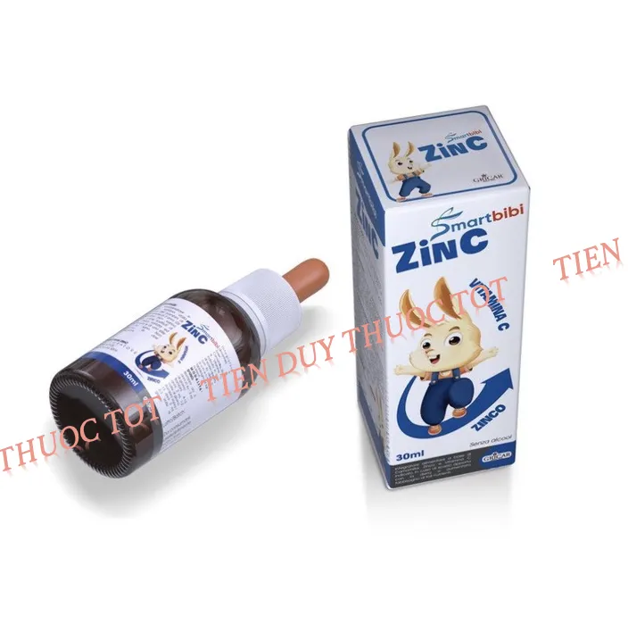 Smartbibi Zinc.Bổ Sung Siro Kẽm Tăng Đề Kháng,Bé Biếng Ăn,Tiêu Hóa Kém,Tiêu Chảy [ Lọ 30ml ]