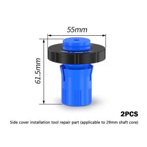 NALANILI Xanh dương đen Công cụ che chắn bên trục trung tâm xe đạp Tích hợp rỗng 24/29mm Nắp bên trục trung tâm Bền bỉ Nhựa Công cụ cài đặt Sửa chữa xe đạp