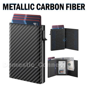 Premium+ Leather Smart Wallet Pop Up Card Holder Minimalist Design Aluminum Metal | RFID Protected | Magnet Closure