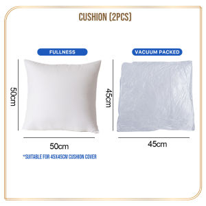 [50 x 50cm] Encora Serbaguna Bantal Kusyen Sofa Bantal Empat Segi Putih White Square Home Pillow Sofa Cushion Pillow