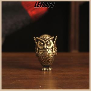 Christmas gift LEYOUFU 1Pcs Bookshelf Decoration Vintage Brass Owl Statue Ear Covering Animal Sculpture Desktop Home Office Ornament Unique Gift