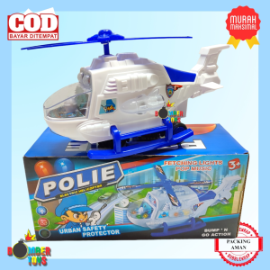 MAINAN ANAK Heli Music police HELIKOPTER POLISI BESAR HELICOPTER POLICE BUMP N GO MUSIK
