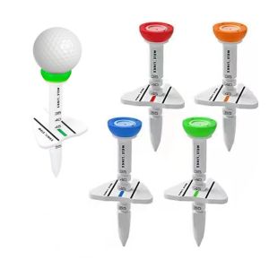 4pcs Golf Tees Plastic Golf Double Tee 4 color Step Down Golf Ball Holder Outdoor Golf Accecories with Package For GIft