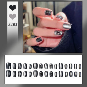 DD920 การออกแบบใหม่ เล็บปลอม ประดับเพชร เล็บปลอมเจลแท้ เล็บปลอมสำเร็จ การออกแบบกันน้ำ กล่องละ 24 ชิ้น